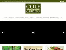 Tablet Screenshot of colegardens.com